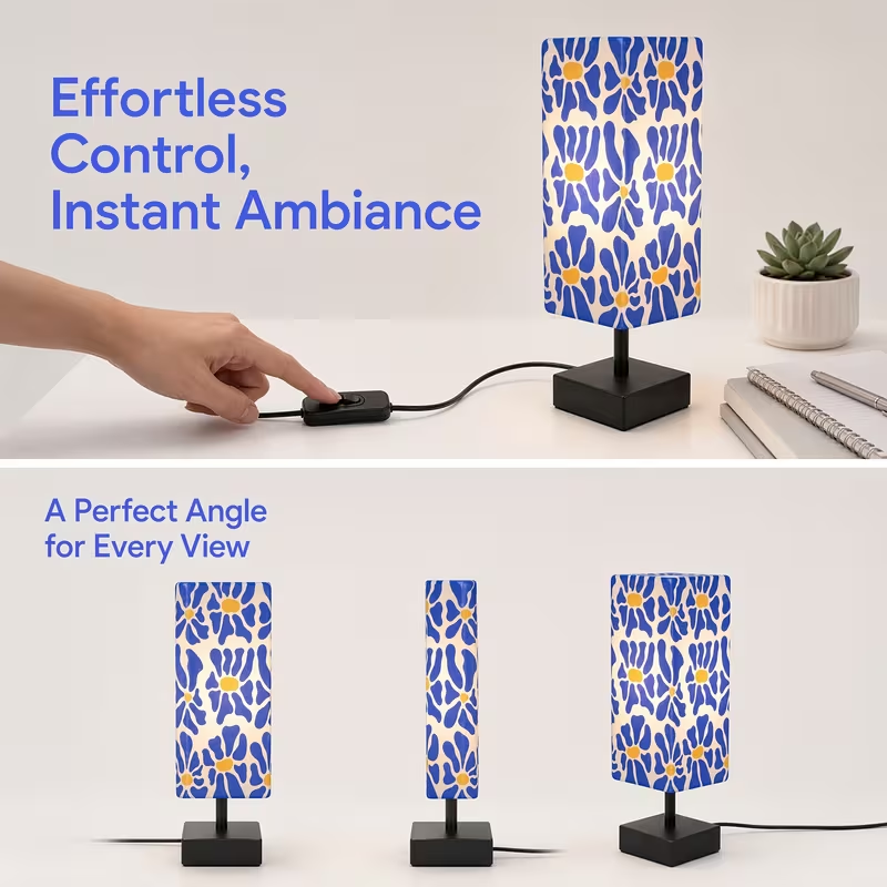 Modern Colorful Floral Table L - Desk Lamp 评论和价格