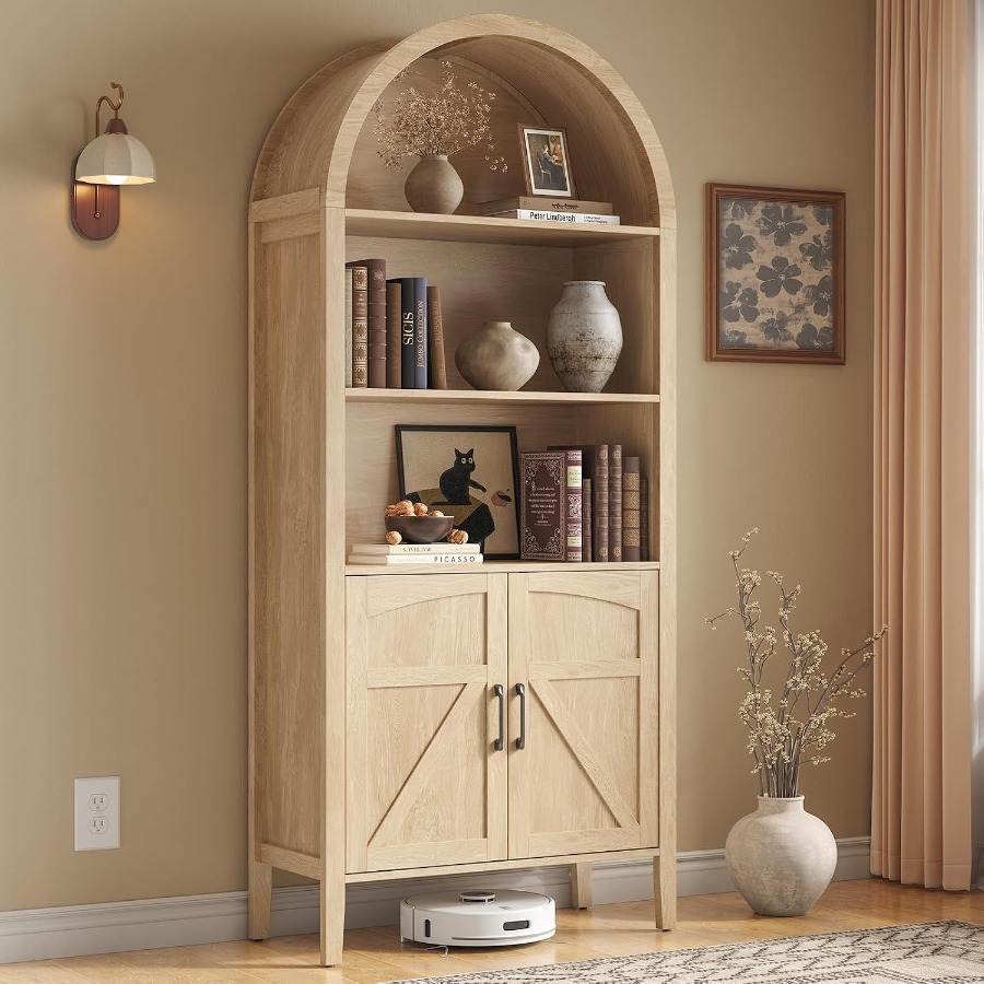 71 Arched Display Bookshelf fo - Bookshelf 评论和价格