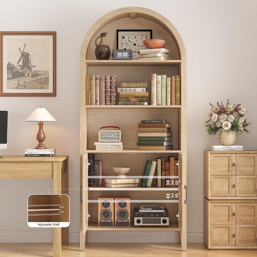 71 Arched Display Bookshelf fo - Bookshelf 评论和价格